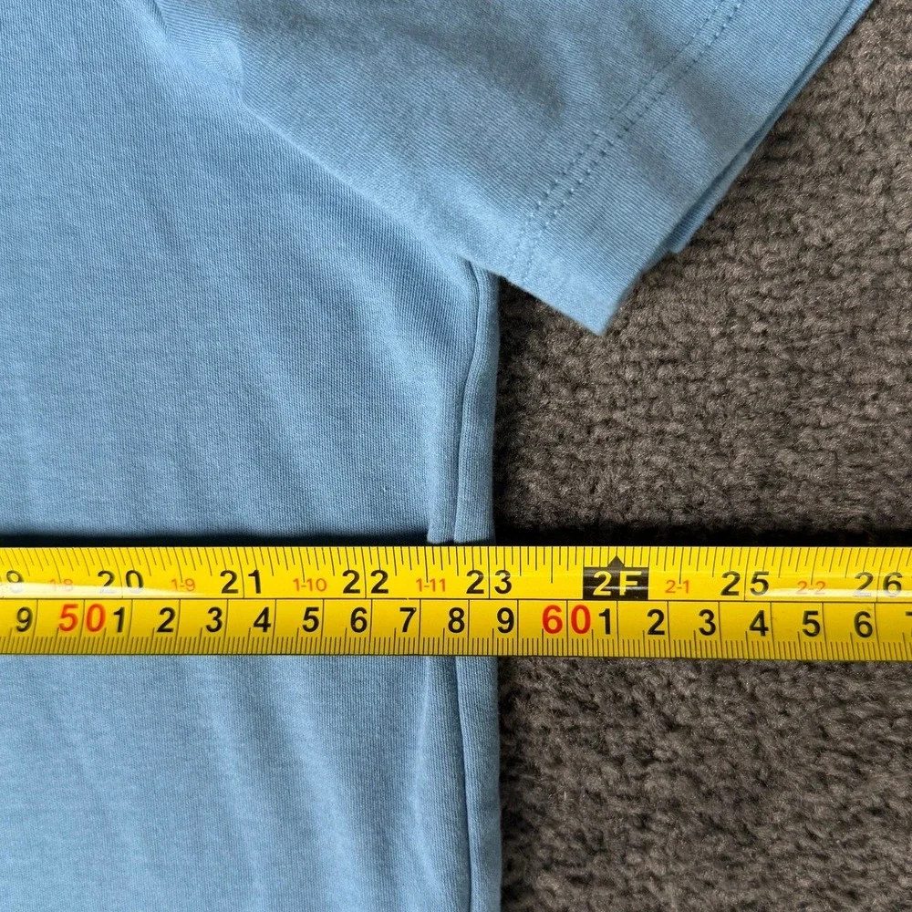 Banana Republic Luxe Touch Tee Mens XL Light Blue 100% Cotton Short Sleeve Shirt